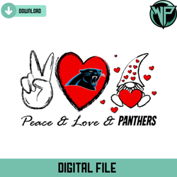 Peace Love Panthers Svg Digital Download