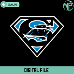 Superman Carolina Panthers Svg Digital Download