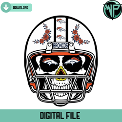 Sugar Skull Broncos Svg Digital Download