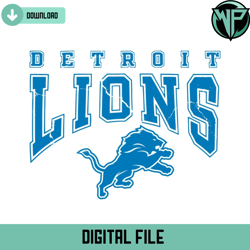 Retro Detroit Lions Football NFL Svg Digital Download