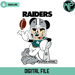 Mickey Mouse Las Vegas Raiders Svg Digital Download