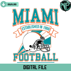 Retro Miami Football Helmet Svg Digital Download