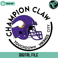 Champion Claw Touchdown Vikings City Svg