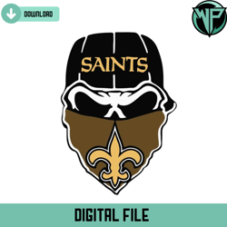 New Orleans Saints Logo Skull Svg Digital Download