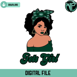 Jets Girl Svg Digital Download