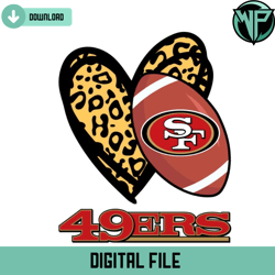 San Francisco 49ers Leopard Heart Svg