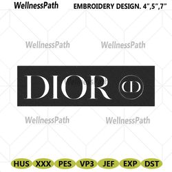 Dior Symbol Black Background Embroidery Instant Download