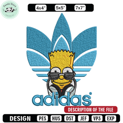 Bart simpson adidas Embroidery Design,Adidas Embroidery, Brand Embroidery, Embroidery File, Logo shirt, Digital download