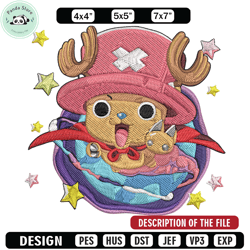 Chopper cute Embroidery Design,One piece Embroidery, Embroidery File, Anime Embroidery, Anime shirt, Digital download
