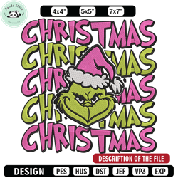 Chrismas Grinch Embroidery Design, Grinch Embroidery, Embroidery File, Chrismas Embroidery, Anime shirt,Digital download