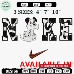 Dalmatian dog x nike embroidery design, Brand design, Embroidered shirt, Brand shirt, Brand Embroidery, digital download