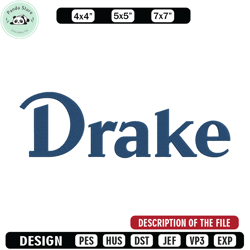 Drake Bulldogs logo embroidery design, NCAA embroidery,Sport embroidery, logo sport embroidery, Embroidery design