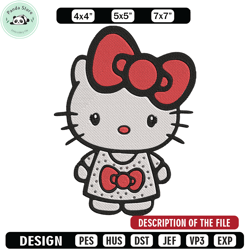 Hello kitty cute Embroidery Design,Hello kitty Embroidery,Embroidery File,Anime Embroidery,Anime shirt, Digital download