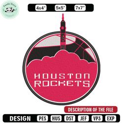 Houston Rockets logo embroidery design, NBA embroidery, Sport embroidery,Embroidery design,Logo sport embroidery 1