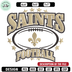 New Orleans Saints Football embroidery design, Saints embroidery, NFL embroidery, sport embroidery, embroidery design