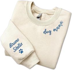 Godlover Custom Dog Ears Embroidered Sweatshirt, Dog Mom Hoodie, Dog Shirt, Gifts For Dog Lovers, Dog Moms 1