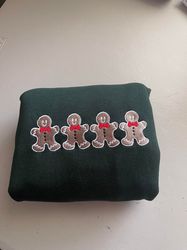 Christmas Ginger Bread Embroidered Shirt, Valentine Gift Shirt