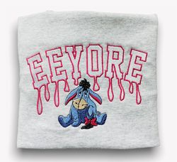 Eeyore Disney Winnie The Pooh Embroidered Shirt, Eeyore Embroidery T-Shirt