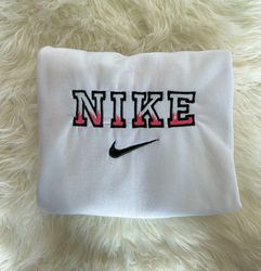 Fire Nike Embroidered Sweatshirt, Nike Embroidered T-shirt