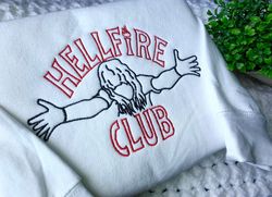 Hellfire Club Eddie Munson Embroidered Shirt, Stranger Things Embroidery T-Shirt