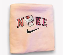 Hello Kitty Nike Logo Embroidered Shirt, Hello Kitty Embroidery T-Shirt