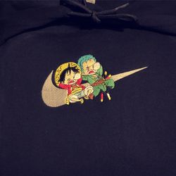 One Piece Luffy And Zoro Zoffy NIKE Embroidered Sweatshirt
