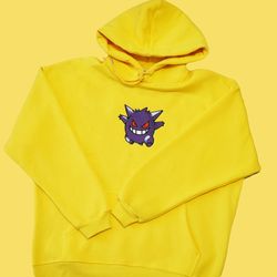 POKEMON GENGAR Embroidered Hoodie Pokemon Embroidered Sweatshirt