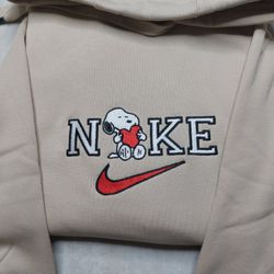 Snoopy Nike Logo Embroidered Sweatshirt