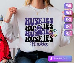 Stacked Huskies Paw Svg, Huskies Svg, Huskies Paw Svg, Stacked Huskies Svg, Huskies School Team Svg, Huskies Png 1