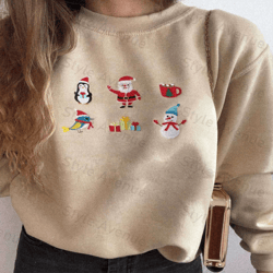 Christmas Embroidered Sweatshirt 2D Crewneck Sweatshirt For Men And Women 4