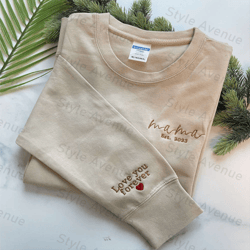 Customized Est Mama Sweatshirt, Embroidered Sweatshirt, Best Gifts For Mom
