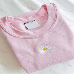 Daisy Embroidered Sweatshirt 2D Crewneck Sweatshirt For Men Women