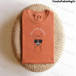 Embroidered Funny Lama Comfort Colors Sweatshirt, Best Gift For Family