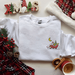 Embroidered Santa Christmas Sweatshirt, Santa Claus Sweater, Gift For Christmas