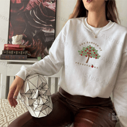 Garden Of Persephone Embroidered Sweatshirt 2D Crewneck Sweatshirt For Men And Women