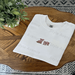 Pig Embroidered  Sweatshirt 2D Crewneck Sweatshirt For Men And Women