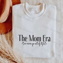 The Mom Era Embroidered  Sweatshirt 2D Crewneck Sweatshirt For Men And Women