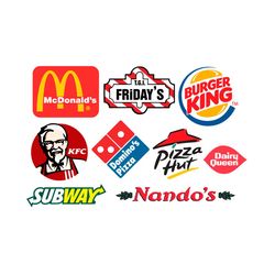 Bundle Logo Svg, Subway Logo Svg, Burger King Logo Svg, Nondo's Logo Svg, Pizza Hut Logo Svg