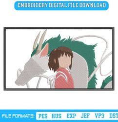 Chihiro x Haku Dragon Embroidery Design Spirited Away Anime File