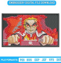 Rengoku Kyojuro Box Embroidery Design Anime Demon Slayer File
