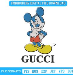 Gucci Logo Mickey Mouse Embroidery Design Download File