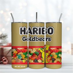 Haribo Goldbears 20Oz Tumbler Wrap Sublimation Design, 20OZ Tumbler Wrap Design