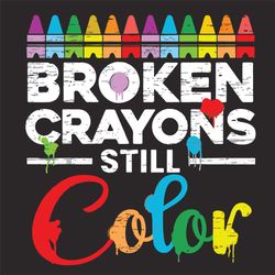 Broken Crayons Still Color Mental Health Awareness Supporter Svg, Trending Svg, Broken Crayons Svg, Color Svg, Mental He