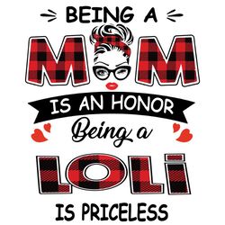Being A Mom Is An Honor Being A Loli Is Priceless Svg, Mothers Day Svg, Being A Loli Svg, Being Loli Svg, Loli Svg, Bein