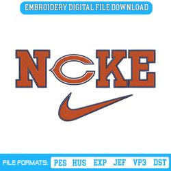 Nike Chicago Bears Swoosh Embroidery Design Download