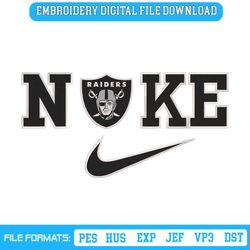 Nike Las Vegas Raiders Swoosh Embroidery Design Download