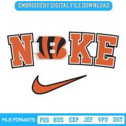 Nike Logo Swoosh Cincinnati Bengals Embroidery Design Download