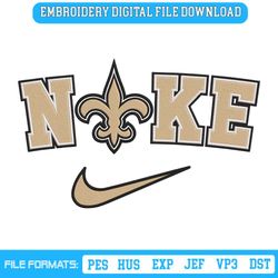 Nike Logo Swoosh New Orleans Saints Embroidery Design Download