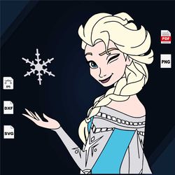 Frozen Queen Elsa, Frozen Queen Elsa Custom, Elsa Svg, Elsa Vector, Elsa Clipart, Elsa Shirt, Elsa Cut File, Elsa Frozen
