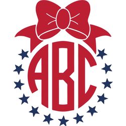 Red ABC Independence Day, Independence Day Svg, Merica Svg, 4th Of July Red Ribbon, 4th Of July Ribbon Svg, Patriotic Sv